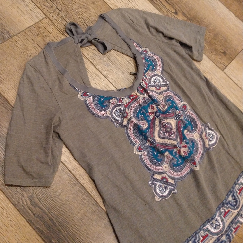 ANTHROPOLOGIE brilliant bow akemi + kin top M - Picture 5 of 11